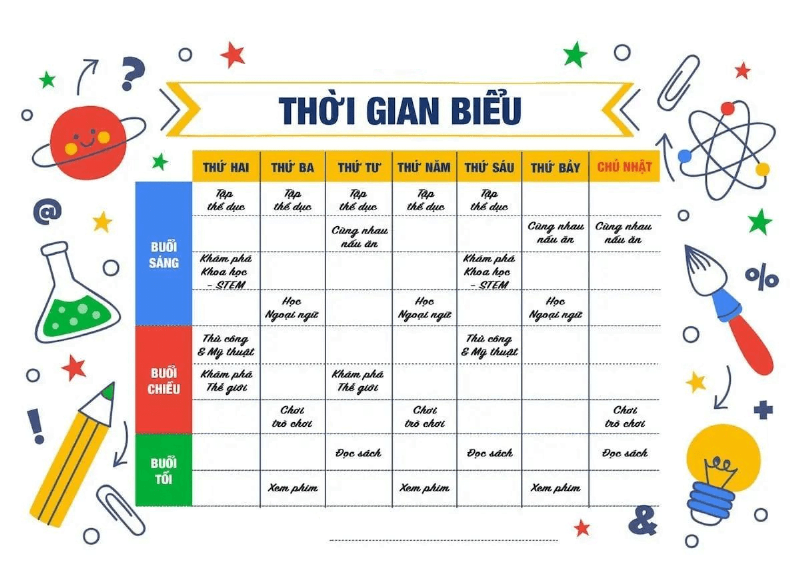 Cân bằng học tập và vui chơi cho học sinh lớp 4 cuối tuần
